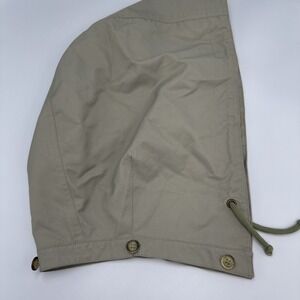 Salvatore Ferragamo Rain Hood Men One Size Green Trench Coat 5 Button Drawstring